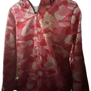 Bape Pink Camo Zip Up Sweater